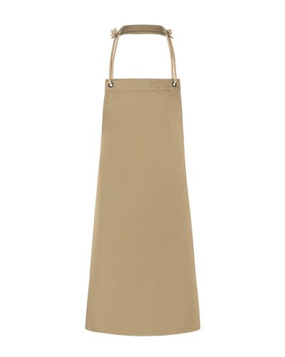 Bib Apron with cords 70 x 85 cm Pebble grey