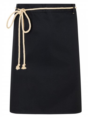 Waist Apron with cords 90 x 55 cm Black