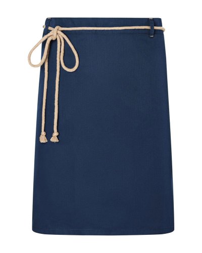 Waist Apron with cords 90 x 55 cm Steel Blue