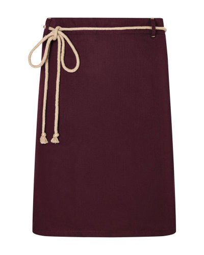 Waist Apron with cords 90 x 55 cm Aubergine
