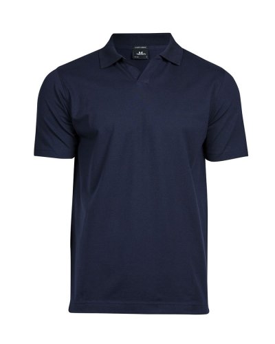 Polo scollo a V Luxury Stretch Navy
