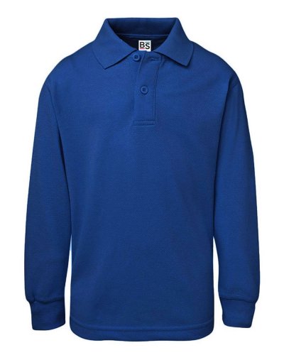 Polo maniche lunghe bambino Royal blue