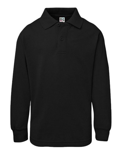 Polo maniche lunghe bambino Black