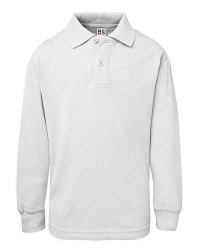 Polo maniche lunghe bambino White