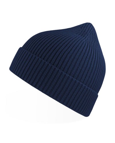 Berretto in maglia a coste fini con risvolto Andy Navy