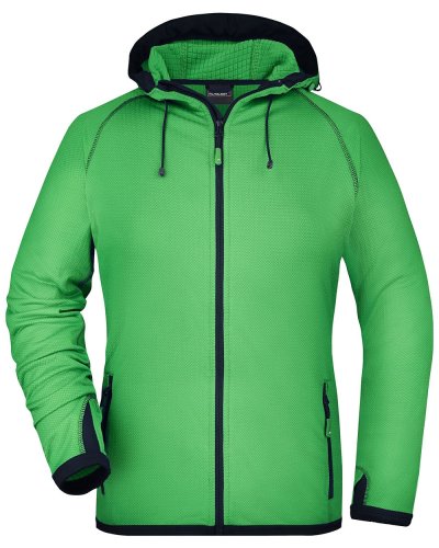 Ladies' Hooded Fleece green/navy