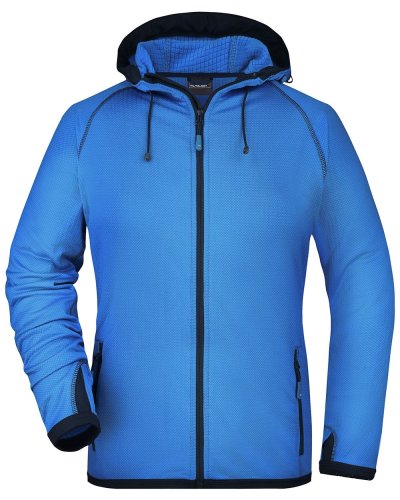 Ladies' Hooded Fleece Aqua/navy