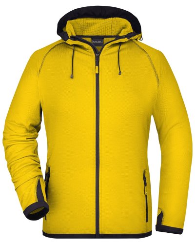 Ladies' Hooded Fleece Yellow / Carbon