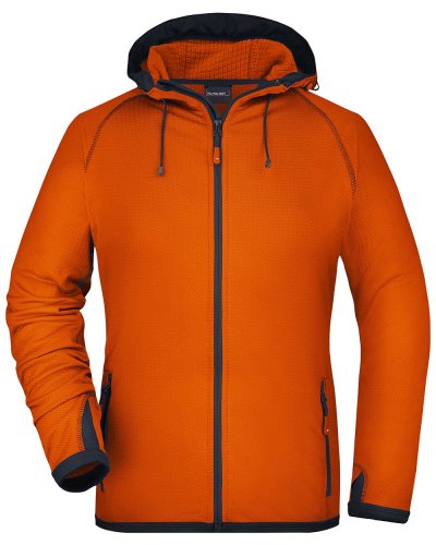 Ladies' Hooded Fleece Dark Orange / carbon