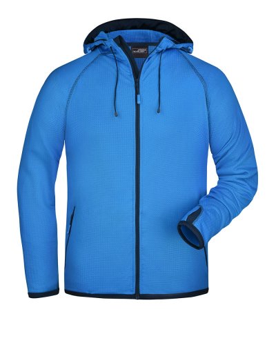 Men's Hooded Fleece Aqua/navy
