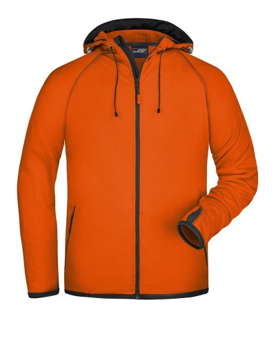 Men's Hooded Fleece Dark Orange / carbon