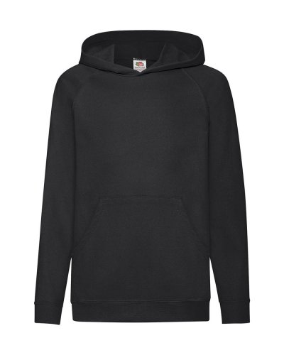 Felpa bambino leggera con cappuccio Nero