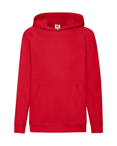 Felpa bambino leggera con cappuccio Rosso