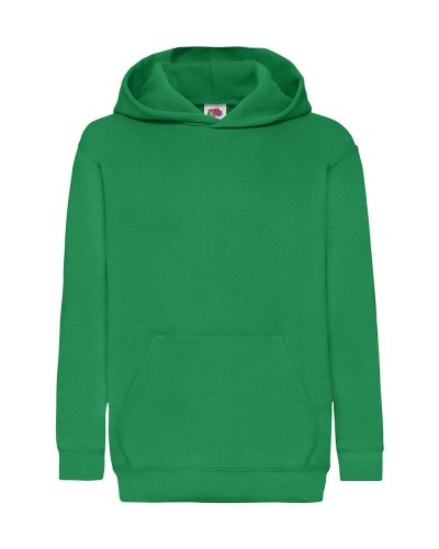 Felpa Kids con cappuccio Hooded Kelly green
