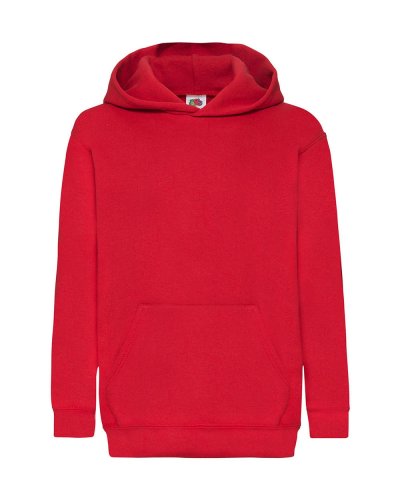 Felpa Kids con cappuccio Hooded Rosso