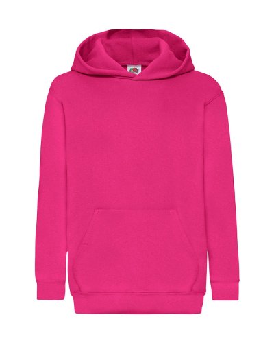 Felpa Kids con cappuccio Hooded Fucsia