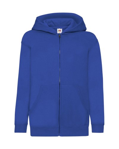 Felpa Kids con cappuccio e cerniera Royal blue