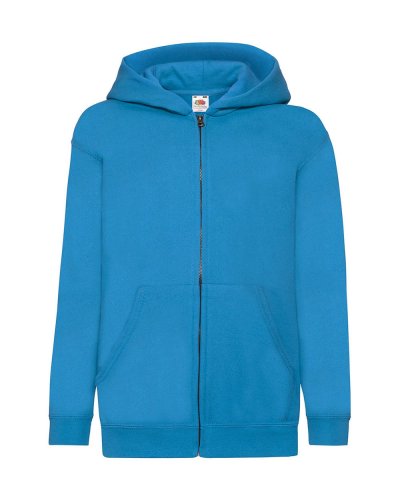 Felpa Kids con cappuccio e cerniera Azure blue