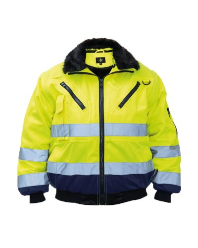Giacca da pilota ad alta visibilità "Oslo" Yellow/navy