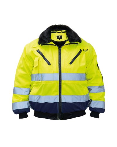 Hi-vis pilot jacket 'oslo' Yellow/navy