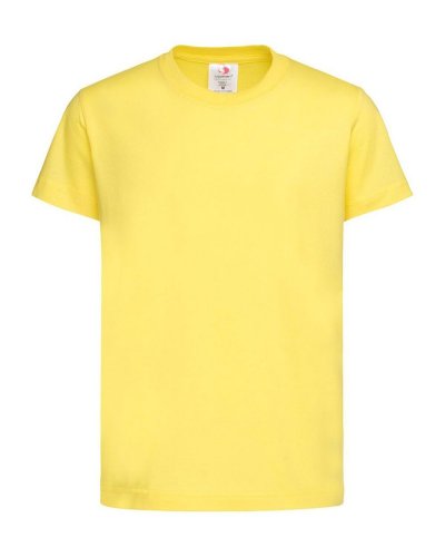 T-shirt classica con girocollo Giallo