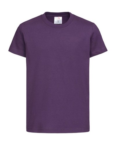 T-shirt classica con girocollo Deep Berry