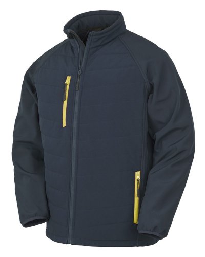 Softshell Imbottito Compass  Navy yellow