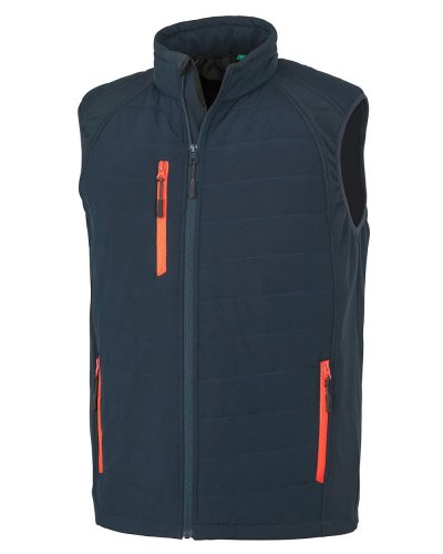 Smanicato Softshell Imbottito Compass  Navy / Rosso