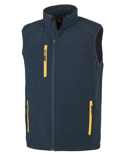 Smanicato Softshell Imbottito Compass  Navy yellow