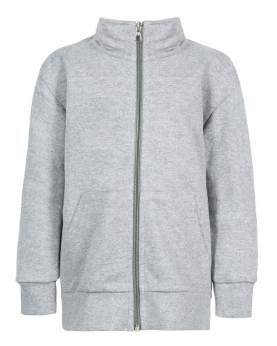 Felpa bambino zip lunga Cenere