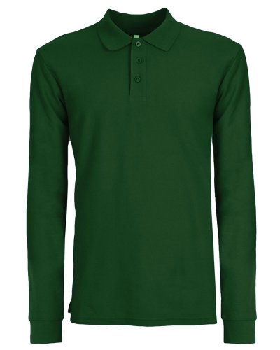 Polo a maniche lunghe set-in Evolution Forest green