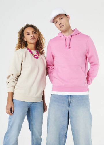 Felpa girocollo in tessuto morbido stabilizzato