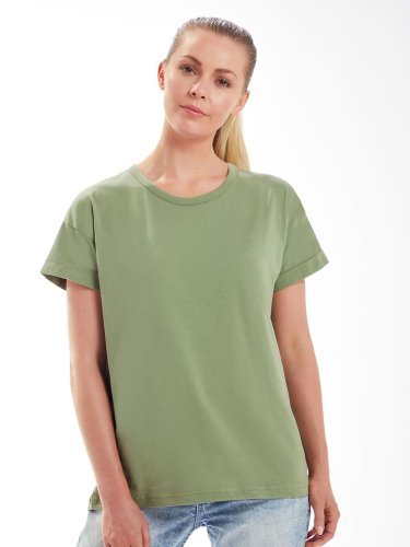T-shirt donna BOYFRIEND 100% cotone organico girocollo HGM