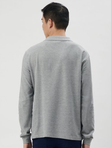 Polo de manga larga, piqué de algodón 180g, varios colores