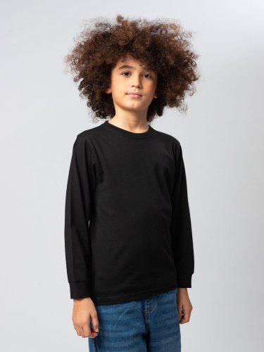Evolution Kids: Langarm-T-Shirt aus reiner Baumwolle, mittlere Passfor
