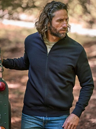 Chaqueta de hombre con cremallera completa y forro polar