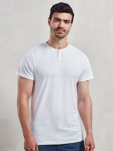 Camiseta de hombre Comis slim fit, algodón suave, manga de contraste