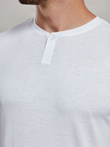Camiseta de hombre Comis slim fit, algodón suave, manga de contraste