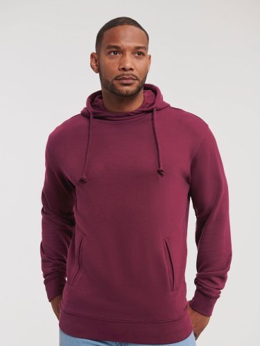 Pure organic high collar hooded sweat