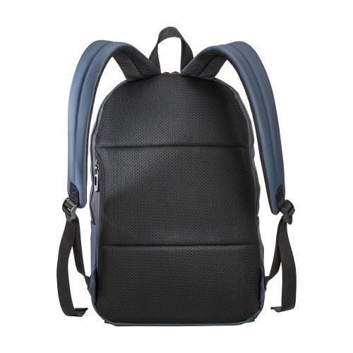 Sac à dos en similicuir noir pour PC résistant à l'eau avec poche anti