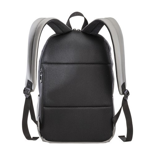 Sac à dos en similicuir noir pour PC résistant à l'eau avec poche anti
