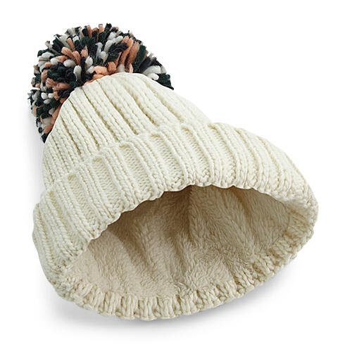 Gorra Hygge WarmKnit de Acrílico, Piel de Oveja y Pom Pom