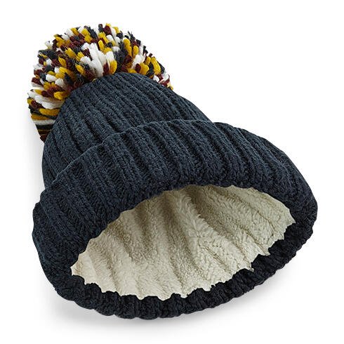 Gorra Hygge WarmKnit de Acrílico, Piel de Oveja y Pom Pom