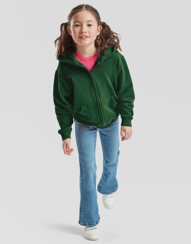Felpa Kids con cappuccio zip, cotone 80%, Regular