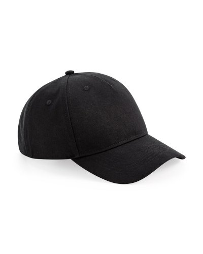 Cappellino cotone organico 5 pannelli Black