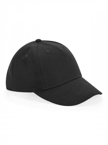 Cappellino Junior cotone organico 5 pannelli Black