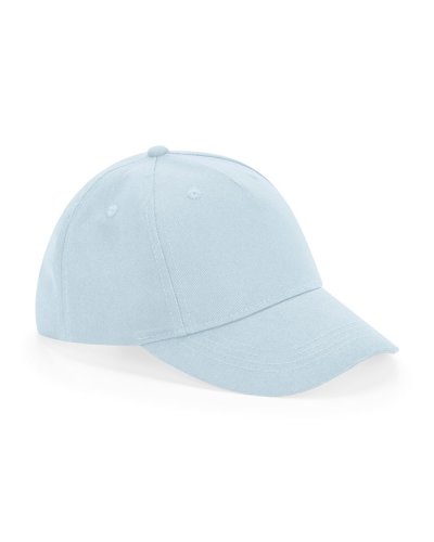 Cappellino Junior cotone organico 5 pannelli Powder Blue