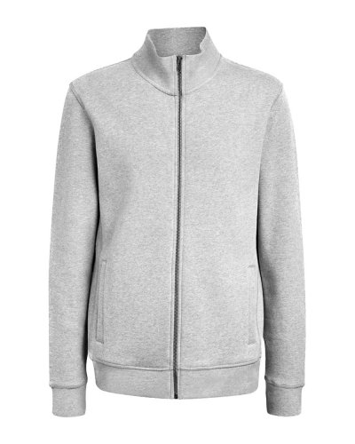 Felpa french terry con zip intera Prince Grey heather