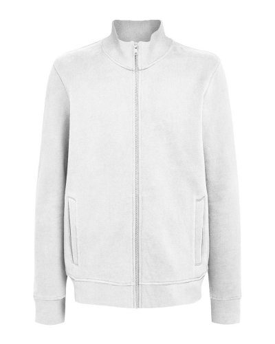 Felpa french terry con zip intera Prince White