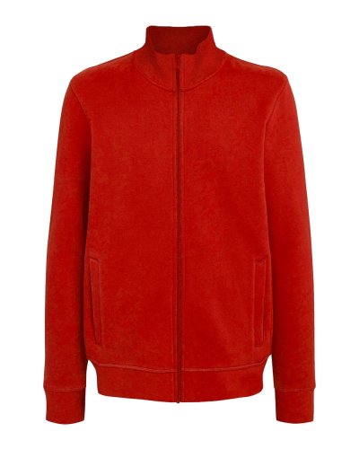 Felpa french terry con zip intera Prince Red